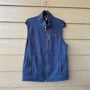 Orvis Vest Men Medium Blue Classic Fleece Full Zip Fly Fishing Zip Golf Pocket